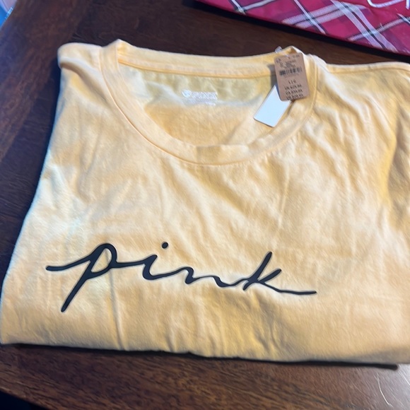 PINK Victoria's Secret Tops - NWT Pink!! Ladies..Yellow Tee Shirt!
